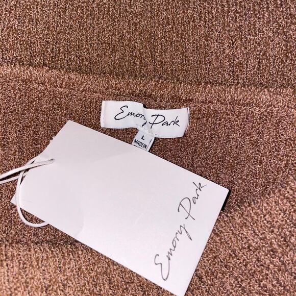 Mocha Knitted Asymmetrical Midi Dress - Picture 5 of 5